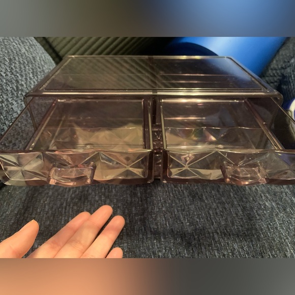 Translucent purple 4 drawer makeup organizer - Picture 3 of 7